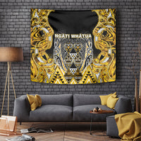 Aotearoa Ngati Whatua Tapestry Maori Tribal Gold Paua Shell Pattern