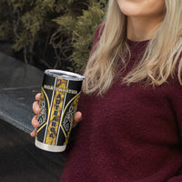 Aotearoa Ngati Whatua Tumbler Cup Maori Tribal Gold Paua Shell Pattern