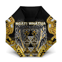Aotearoa Ngati Whatua Umbrella Maori Tribal Gold Paua Shell Pattern