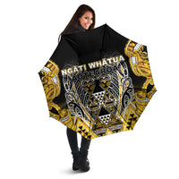 Aotearoa Ngati Whatua Umbrella Maori Tribal Gold Paua Shell Pattern