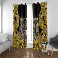 Aotearoa Ngati Whatua Window Curtain Maori Tribal Gold Paua Shell Pattern