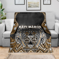Aotearoa Kati Mamoe Blanket Maori Brown Tribal Paua Shell Pattern