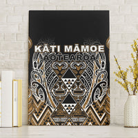 Aotearoa Kati Mamoe Canvas Wall Art Maori Brown Tribal Paua Shell Pattern