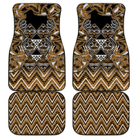 Aotearoa Kati Mamoe Car Mats Maori Brown Tribal Paua Shell Pattern