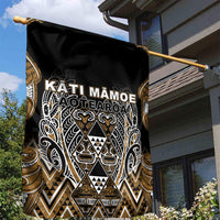 Aotearoa Kati Mamoe Garden Flag Maori Brown Tribal Paua Shell Pattern