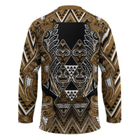 Aotearoa Kati Mamoe Hockey Jersey Maori Brown Tribal Paua Shell Pattern