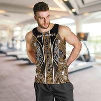 Aotearoa Kati Mamoe Men Tank Top Maori Brown Tribal Paua Shell Pattern