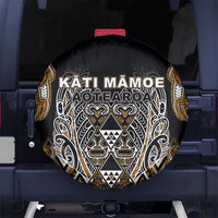 Aotearoa Kati Mamoe Spare Tire Cover Maori Brown Tribal Paua Shell Pattern