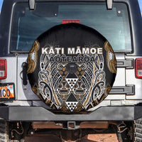 Aotearoa Kati Mamoe Spare Tire Cover Maori Brown Tribal Paua Shell Pattern