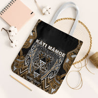 Aotearoa Kati Mamoe Tote Bag Maori Brown Tribal Paua Shell Pattern