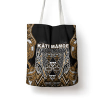 Aotearoa Kati Mamoe Tote Bag Maori Brown Tribal Paua Shell Pattern