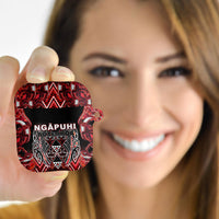 Aotearoa Ngapuhi AirPods Case Maori Red Tribal Paua Shell Pattern