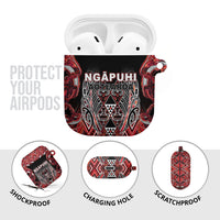 Aotearoa Ngapuhi AirPods Case Maori Red Tribal Paua Shell Pattern
