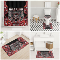 Aotearoa Ngapuhi Bathroom Set Maori Red Tribal Paua Shell Pattern