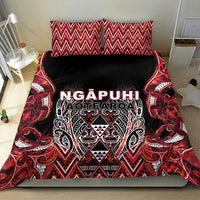 Aotearoa Ngapuhi Bedding Set Maori Red Tribal Paua Shell Pattern