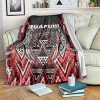 Aotearoa Ngapuhi Blanket Maori Red Tribal Paua Shell Pattern
