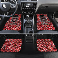 Aotearoa Ngapuhi Car Mats Maori Red Tribal Paua Shell Pattern