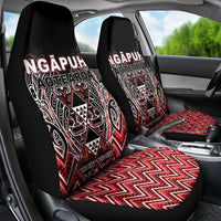 Aotearoa Ngapuhi Car Seat Cover Maori Red Tribal Paua Shell Pattern