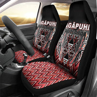 Aotearoa Ngapuhi Car Seat Cover Maori Red Tribal Paua Shell Pattern