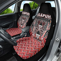 Aotearoa Ngapuhi Car Seat Cover Maori Red Tribal Paua Shell Pattern