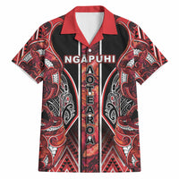 Aotearoa Ngapuhi Hawaiian Shirt Maori Red Tribal Paua Shell Pattern