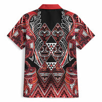 Aotearoa Ngapuhi Hawaiian Shirt Maori Red Tribal Paua Shell Pattern