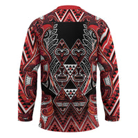 Aotearoa Ngapuhi Hockey Jersey Maori Red Tribal Paua Shell Pattern