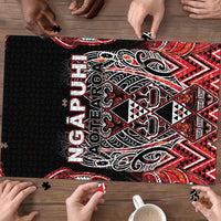 Aotearoa Ngapuhi Puzzle Maori Red Tribal Paua Shell Pattern