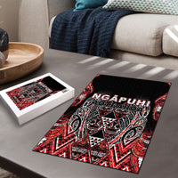 Aotearoa Ngapuhi Puzzle Maori Red Tribal Paua Shell Pattern