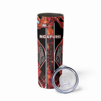 Aotearoa Ngapuhi Skinny Tumbler Maori Red Tribal Paua Shell Pattern