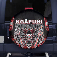 Aotearoa Ngapuhi Spare Tire Cover Maori Red Tribal Paua Shell Pattern