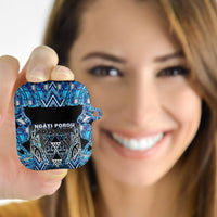 Aotearoa Ngati Porou AirPods Case Maori Light Blue Tribal Paua Shell Pattern