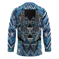 Aotearoa Ngati Porou Hockey Jersey Maori Light Blue Tribal Paua Shell Pattern