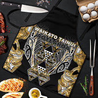 Aotearoa Waikato Tainui Apron Maori Light Gold Tribal Paua Shell Pattern