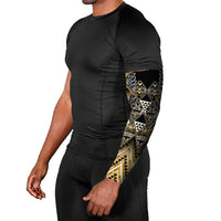 Aotearoa Waikato Tainui Arm Sleeves Maori Light Gold Tribal Paua Shell Pattern