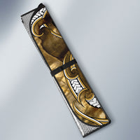 Aotearoa Waikato Tainui Auto Sun Shade Maori Light Gold Tribal Paua Shell Pattern