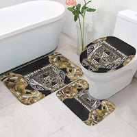 Aotearoa Waikato Tainui Bathroom Set Maori Light Gold Tribal Paua Shell Pattern