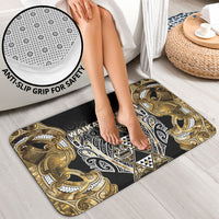 Aotearoa Waikato Tainui Bathroom Set Maori Light Gold Tribal Paua Shell Pattern