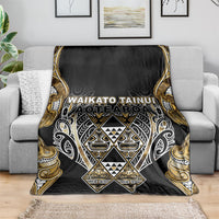Aotearoa Waikato Tainui Blanket Maori Light Gold Tribal Paua Shell Pattern
