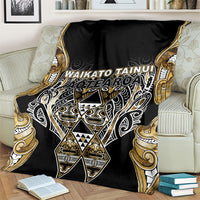 Aotearoa Waikato Tainui Blanket Maori Light Gold Tribal Paua Shell Pattern