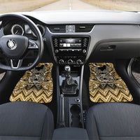 Aotearoa Waikato Tainui Car Mats Maori Light Gold Tribal Paua Shell Pattern