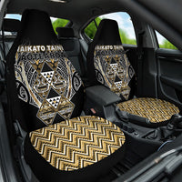 Aotearoa Waikato Tainui Car Seat Cover Maori Light Gold Tribal Paua Shell Pattern