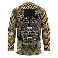 Aotearoa Waikato Tainui Hockey Jersey Maori Light Gold Tribal Paua Shell Pattern