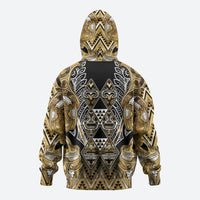 Aotearoa Waikato Tainui Hoodie Maori Light Gold Tribal Paua Shell Pattern