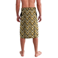 Aotearoa Waikato Tainui Lavalava Maori Light Gold Tribal Paua Shell Pattern