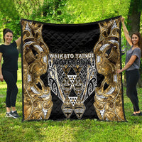 Aotearoa Waikato Tainui Quilt Maori Light Gold Tribal Paua Shell Pattern