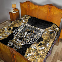 Aotearoa Waikato Tainui Quilt Maori Light Gold Tribal Paua Shell Pattern