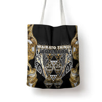 Aotearoa Waikato Tainui Tote Bag Maori Light Gold Tribal Paua Shell Pattern