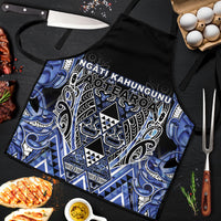 Aotearoa Ngati Kahungunu Apron Maori Tribal Blue Paua Shell Pattern