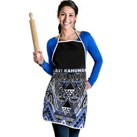 Aotearoa Ngati Kahungunu Apron Maori Tribal Blue Paua Shell Pattern